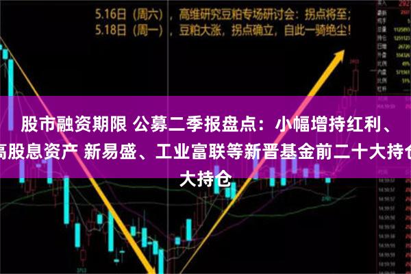 股市融资期限 公募二季报盘点：小幅增持红利、高股息资产 新易盛、工业富联等新晋基金前二十大持仓